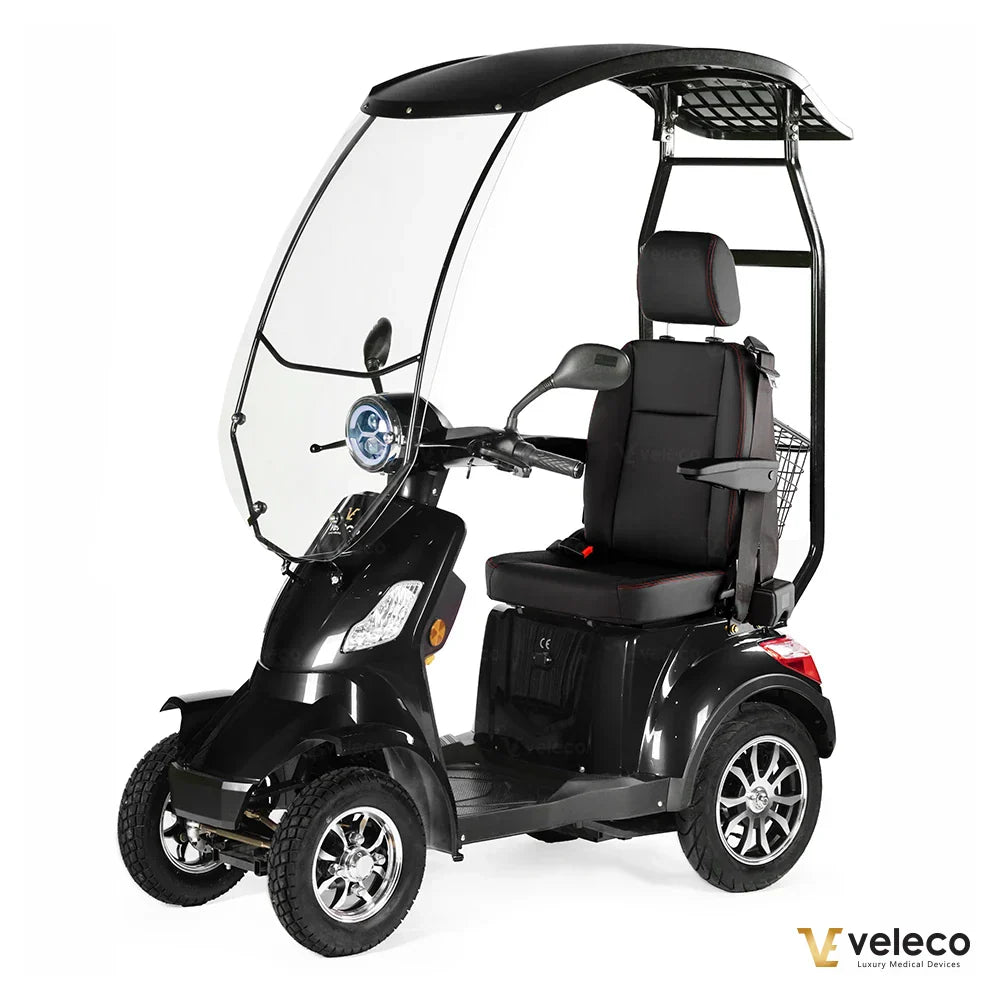 FASTER BLACK CAPTAIN SEAT & CANOPY 4 SOLID WHEELS GEL