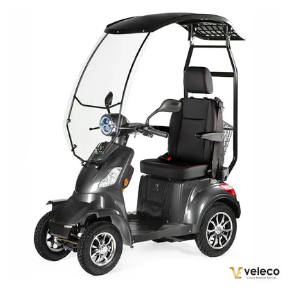 FASTER GREY CAPTAIN SEAT & CANOPY 4 SOLID WHEELS GEL