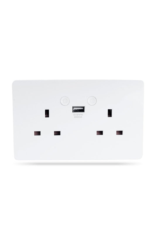 Tuya Smart dual wall socket UK + 1 usb